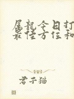 属龙今日打牌的最佳方位和方位