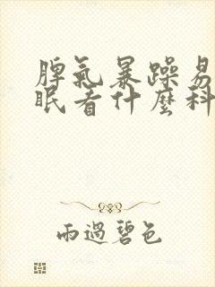 脾气暴躁易怒失眠看什么科