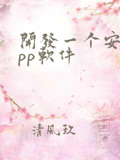 开发一个安卓app软件