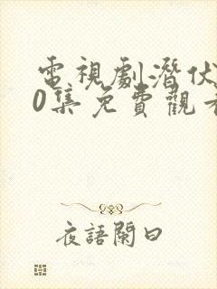 电视剧潜伏第30集免费观看