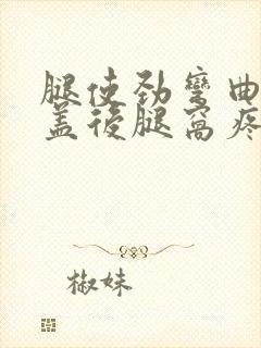 腿使劲弯曲时膝盖后腿窝疼痛