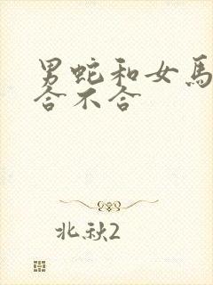 男蛇和女马属相合不合