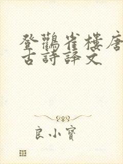 登鹳雀楼唐畅诸古诗译文