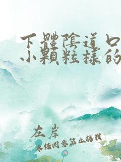 下体阴道口处有小颗粒样的肉粒