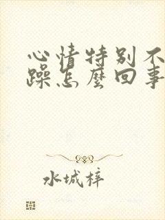 心情特别不好烦躁怎么回事