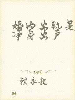 婚内出轨是不是净身出户