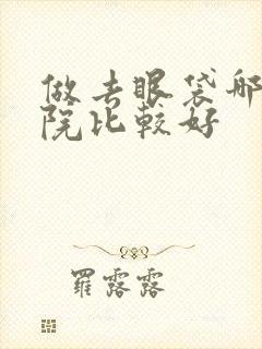 做去眼袋哪个医院比较好