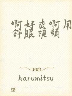 啊好爽啊用力啊舒服视频