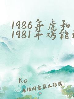 1986年虎和1981年鸡能过到老吗