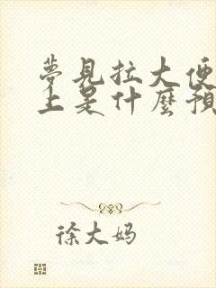 梦见拉大便在床上是什么预兆解梦