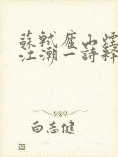 苏轼庐山烟雨浙江潮一诗释文