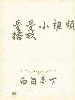爱爱小视频在线播放