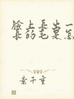 脸上长出一根长长的毛是怎么回事