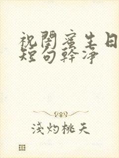 祝闺蜜生日文案短句干净