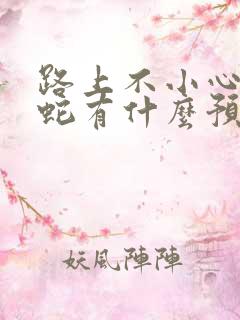 路上不小心压到蛇有什么预兆