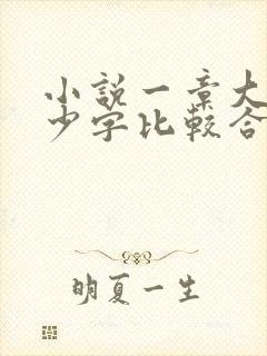 小说一章大概多少字比较合适