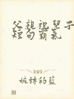 父亲祝儿子生日短句霸气