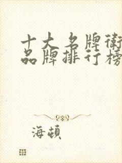 十大名牌卫生纸品牌排行榜