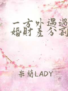 一方外遇过错离婚财产分割