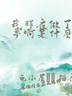 我昨夜做了一个梦啊是什么歌曲