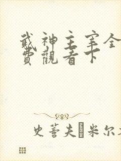 武神主宰全集免费观看下