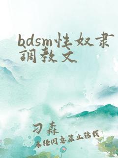bdsm性奴隶调教文