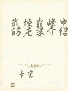 武炼巅峰中杨开的老婆介绍