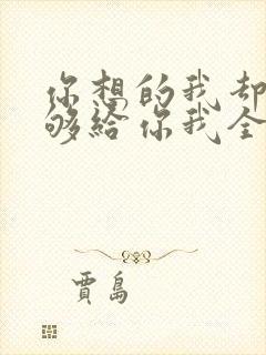 你想的我却不能够给你我全部歌词