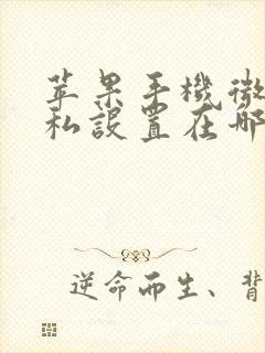 苹果手机微信隐私设置在哪里打开