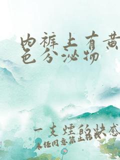 内裤上有黄色白色分泌物