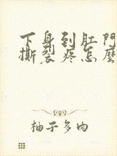 下身到肛门之间撕裂疼怎么回事