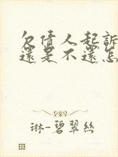 欠债人起诉之后还是不还怎么办