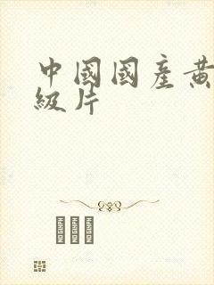 中国国产黄色一级片