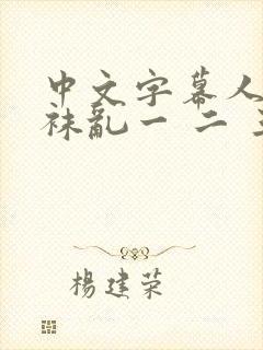 中文字幕人妻丝袜乱一 二 三区