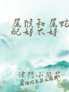 属猴和属蛇的婚配好不好