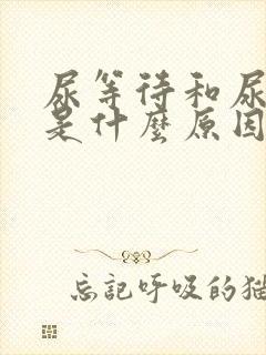 尿等待和尿分叉是什么原因