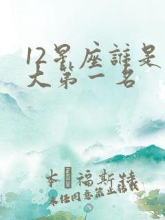 12星座谁是老大第一名