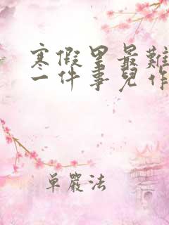 寒假里最难忘的一件事儿作文