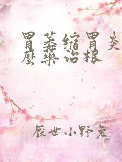 胃萎缩胃炎吃什么药治根