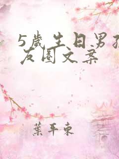 5岁生日男孩朋友圈文案