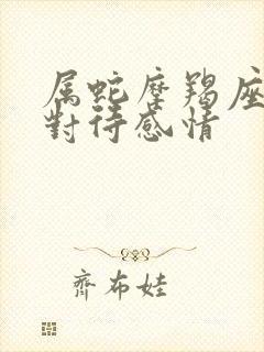 属蛇摩羯座男人对待感情