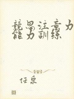 竞思注意力学习能力训练