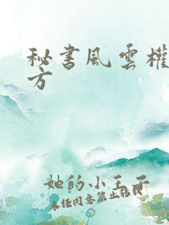 秘书风云权倾壹方