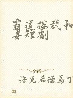 霸道总裁和小娇妻短剧