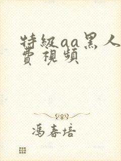 特级aa黑人免费视频