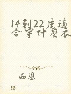 14到22度适合穿什么衣服