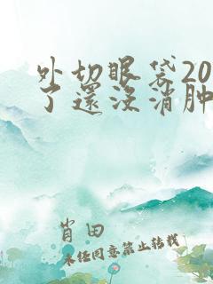 外切眼袋20天了还没消肿