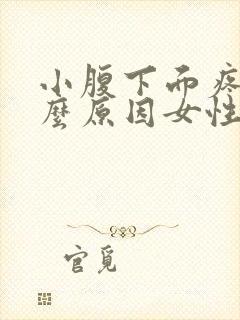 小腹下面疼是什么原因女性