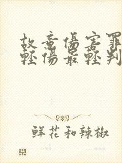 故意伤害罪致人轻伤最轻判多久