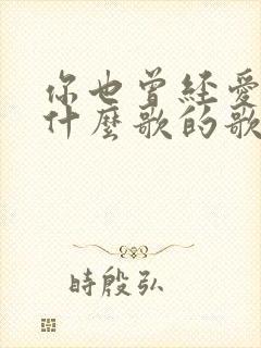 你也曾经爱过我什么歌的歌词